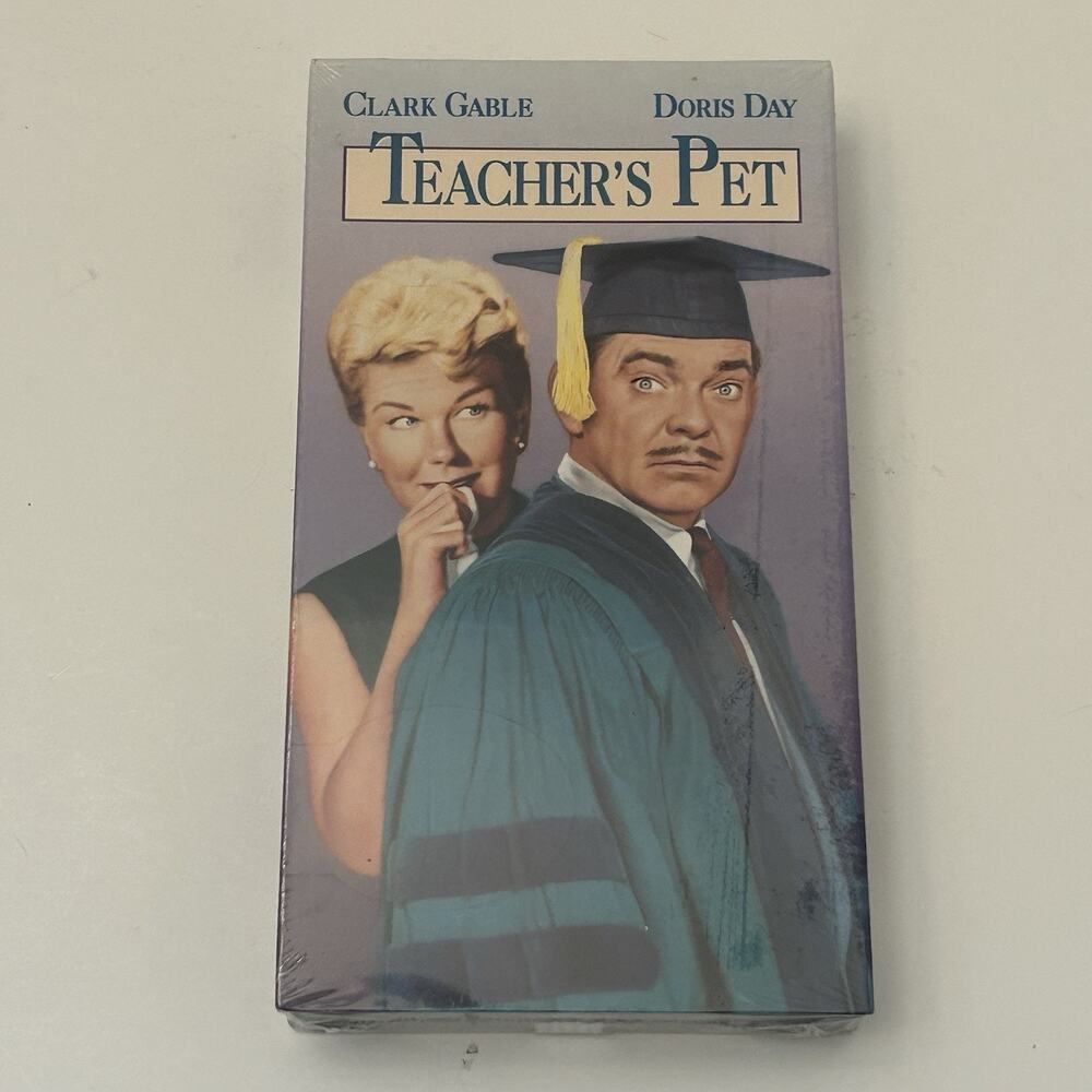 VHS Teacher's Pet (1957) Clark Gable, Doris Day Paramount 1991 Release NEW
